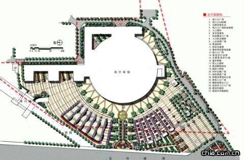 老山自行車(chē)館景觀設(shè)計(jì)總平面圖