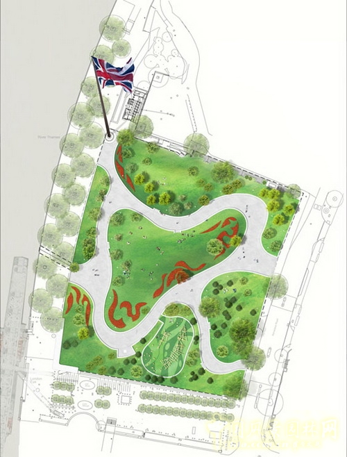 West8倫敦女王禧慶花園 世界園林 規(guī)劃設計 中國風景園林網(wǎng)