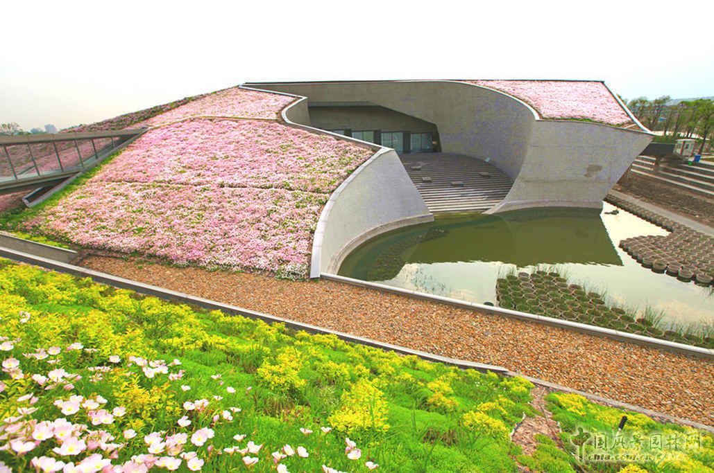 空中花海 國內(nèi) 最大 屋頂花園 巨人網(wǎng)絡(luò)總部 中國風(fēng)景園林網(wǎng)