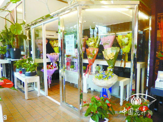用于陳列成品花束的玻璃空調(diào)房