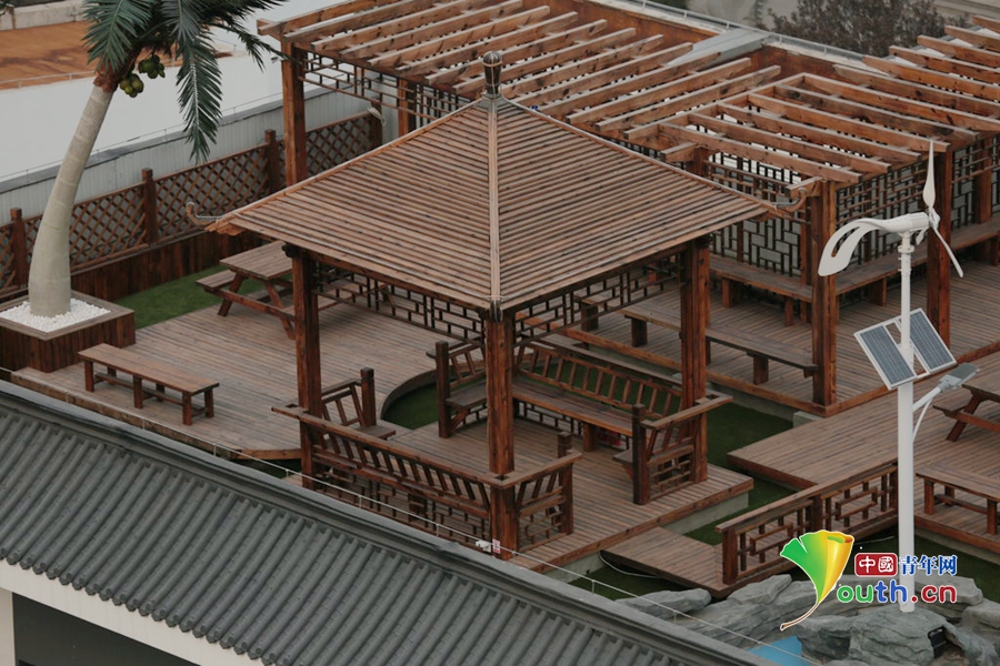 北京八一中學(xué) 屋頂花園 樓頂游泳池 樓頂花園
