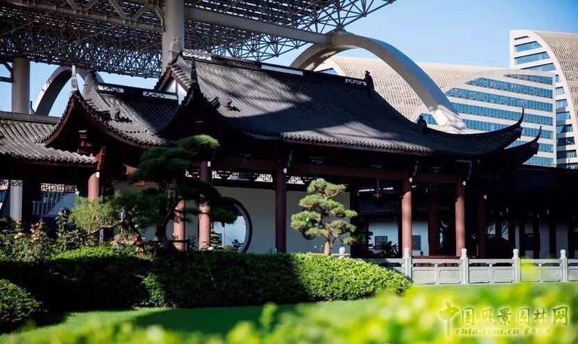 2016園冶杯專業(yè)獎(jiǎng)參賽項(xiàng)目：杭州國(guó)際博覽中心屋面園林綠化工程