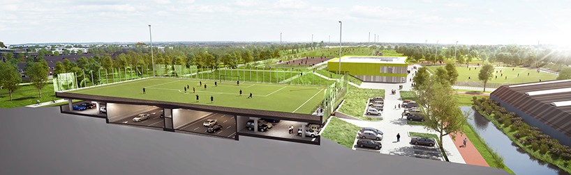 荷蘭高速公路上方的運(yùn)動公園