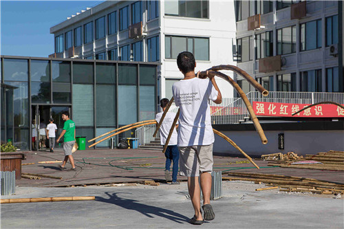 2017全國高校竹設(shè)計建造大賽于安吉閉營