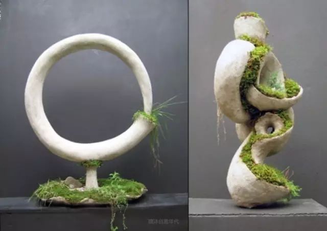 超有創(chuàng)意，是雕塑還是花盆？