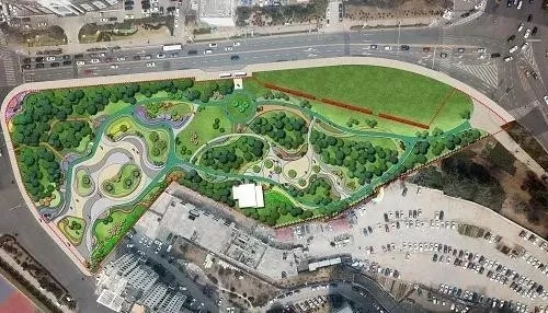 園冶杯專(zhuān)業(yè)獎(jiǎng)：青島市普寧路游園景觀工程