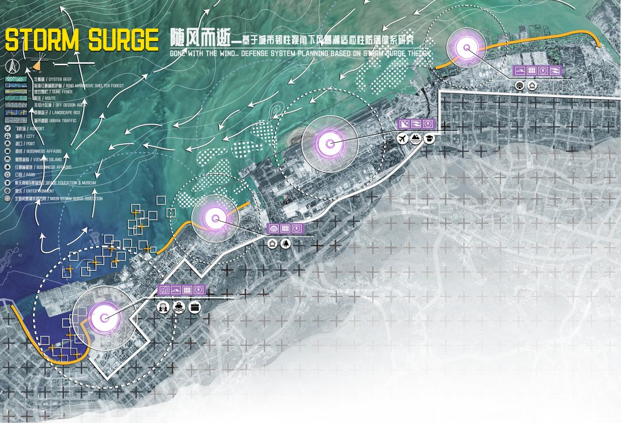 第十二屆園冶杯大學(xué)生國(guó)際競(jìng)賽一等獎(jiǎng)作品|溯風(fēng)·重生-基于城市韌性視角下風(fēng)暴潮適應(yīng)性防御體系研究