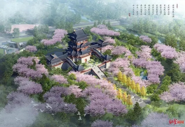重現(xiàn)盛唐“散花樓”，成都世界園藝博覽會(huì)園區(qū)加速建設(shè)